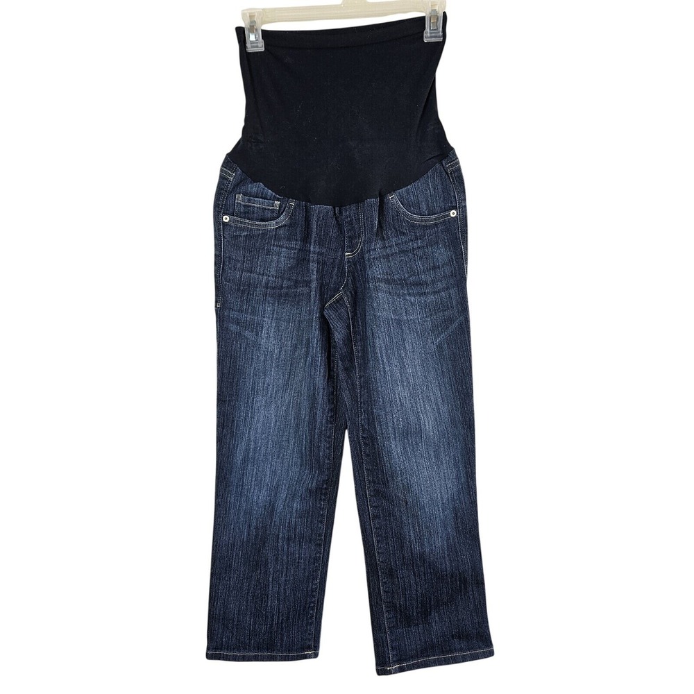 Oh Baby Motherhood Secret Fit Belly Cropped‎ Maternity Jeans Small Comfort Denim